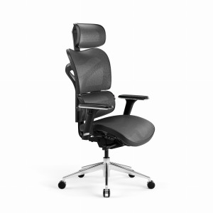 Fotel ergonomiczny DIABLO V-COMMANDER : czarno-szary 