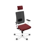 Krzesło NAVIGO SWIVEL CHAIR UPH/P MESH WHITE siatkowe oparcie 