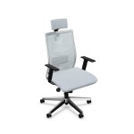 Krzesło INTRATA Operative  013 FS HB MESH siatka  wersja chrom 