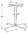 SH-7700/L/A aluminium - 71x71 cm_2