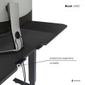 Duże biurko podnoszone do pracy ELLA, 1600 x 720 x 750 mm, czarne_7
