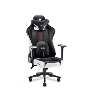 Krzesło do biurka dla dziecka Kido by Diablo X-Player 2.0 biało-czarne