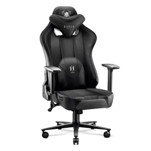 Fotel gamingowy Diablo X-Player 2.0 materiałowy King Size: Czarno-czarny
